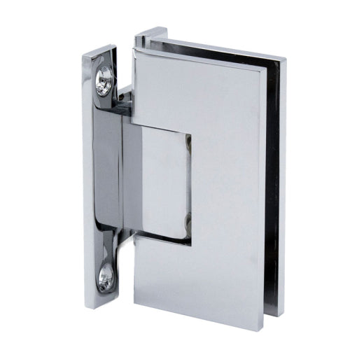 FHC Venice H Back Plate Wall Mount Hinge for 3/8" or 1/2" Glass - Polished Chrome - Item # VENHF1CH